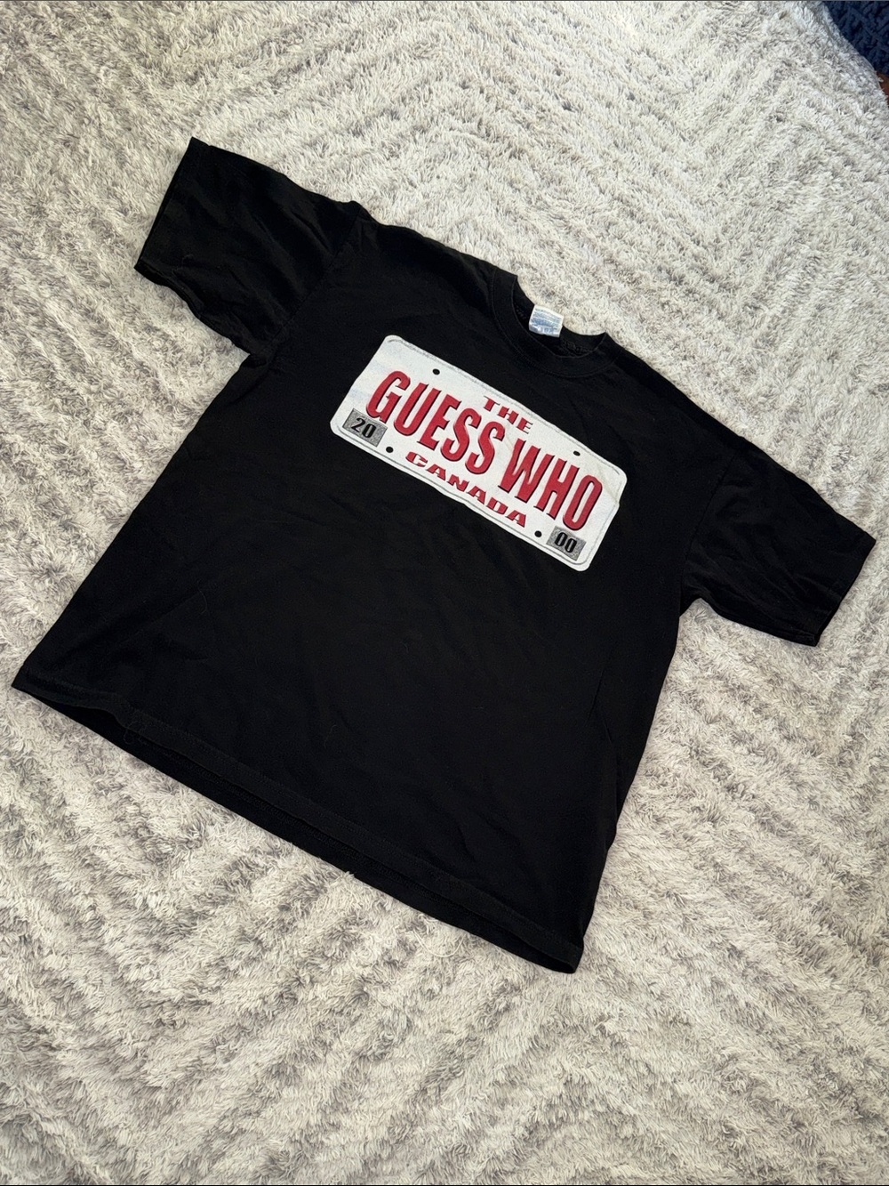 The Guess Who vintage 2000 Canada Tour Black merchandise T-shirt Graphic Tee XL
